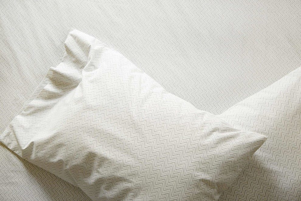 Chevron Sheet Set, Beige, Full