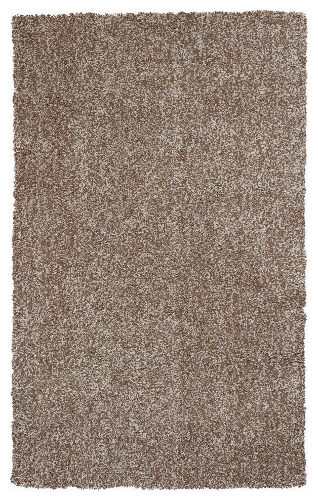 HomeRoots 7' x 9' Polyester Beige Heather Area Rug