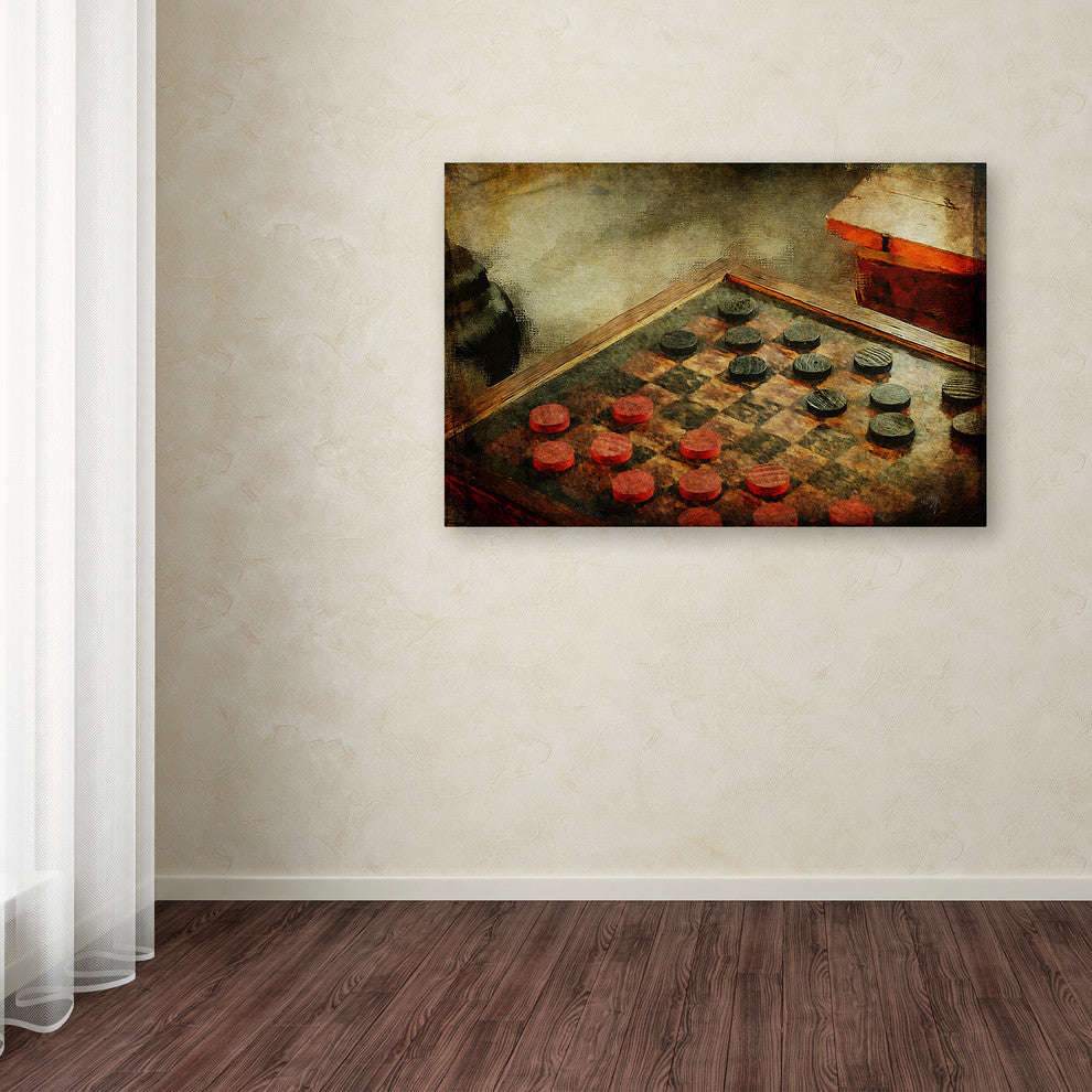 Lois Bryan 'Let's Play Checkers' Canvas Art, 47"x30"