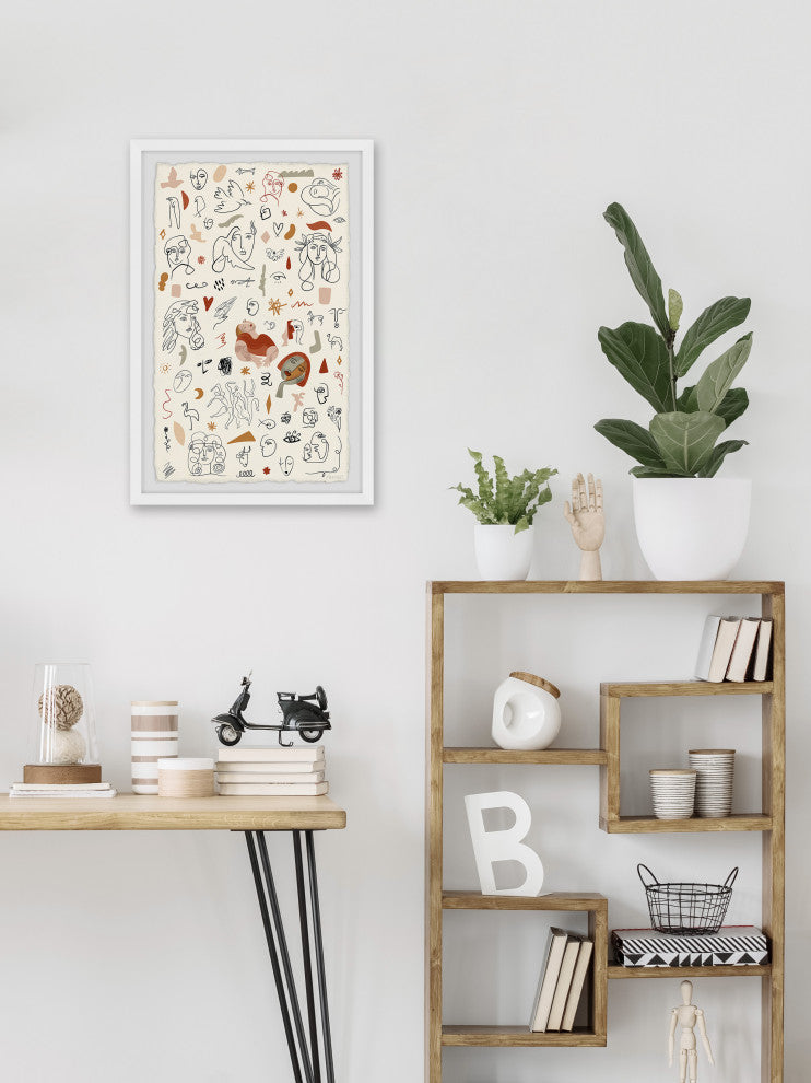 "Story of the People" Framed Painting Print, 8x12