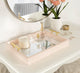 Lipton Decorative Wood Tray With Metal Handles, Pink/Mirror