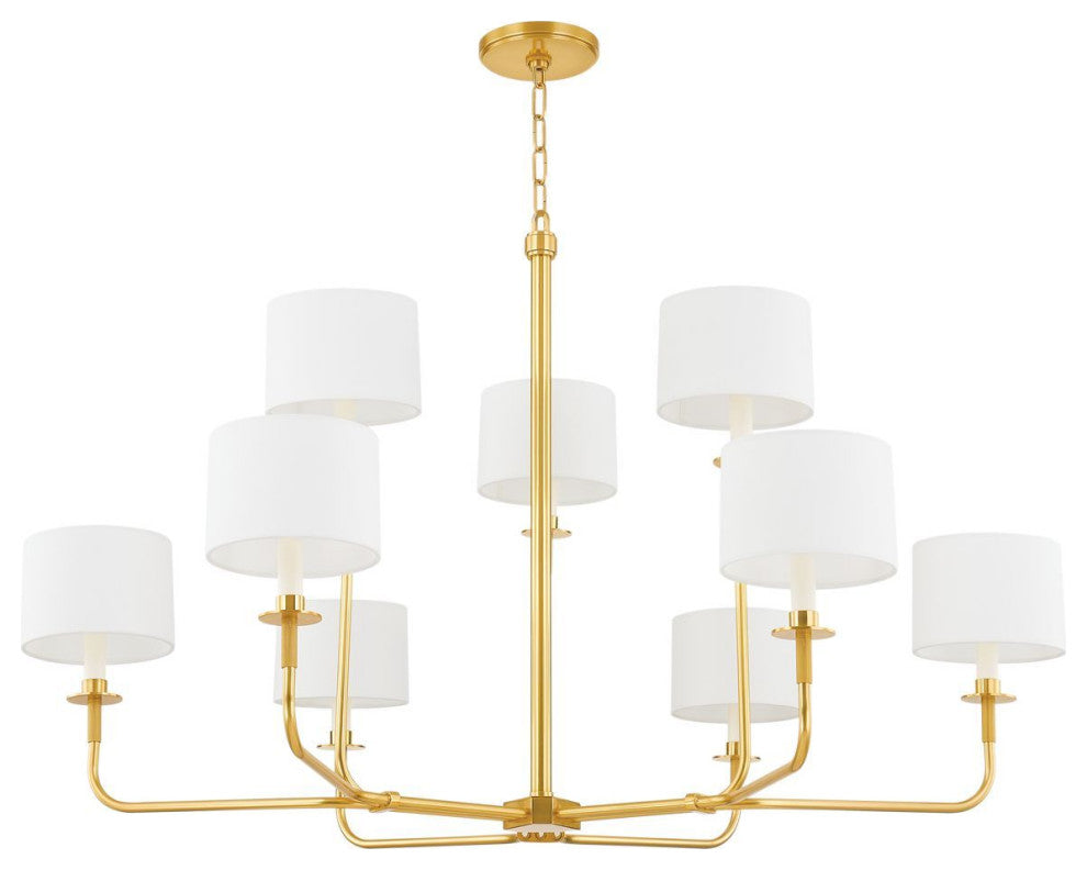 Paramus 48" Wide 1-Light Aged Brass Chandelier