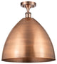 Ballston Dome Semi-Flush Mount, Antique Copper, Antique Copper