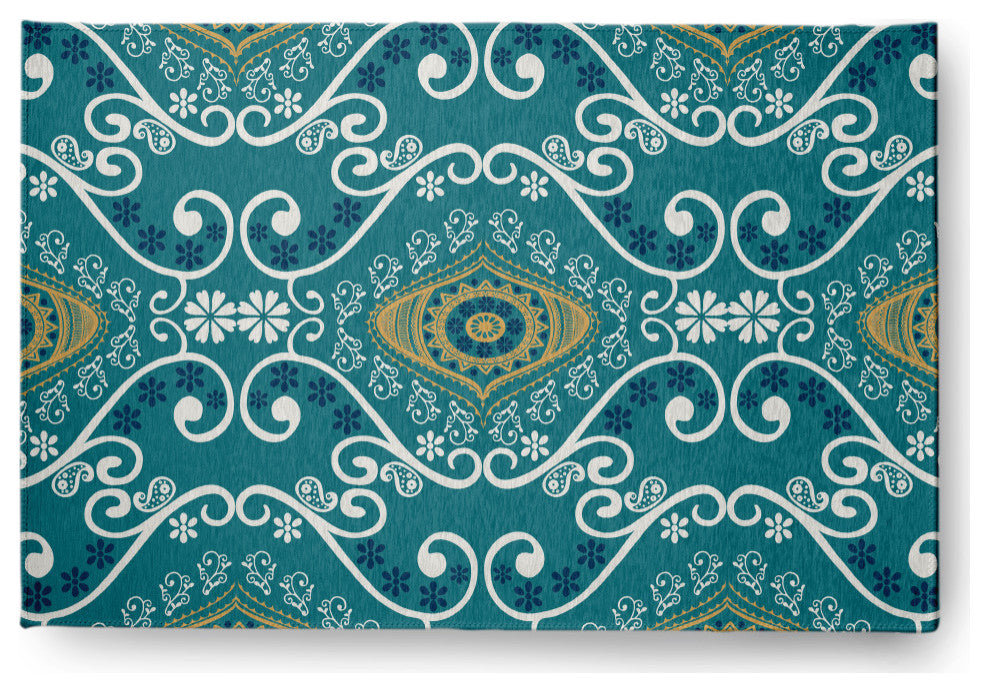 Illuminate Soft Chenille Area Rug, Teal, 4'x6'