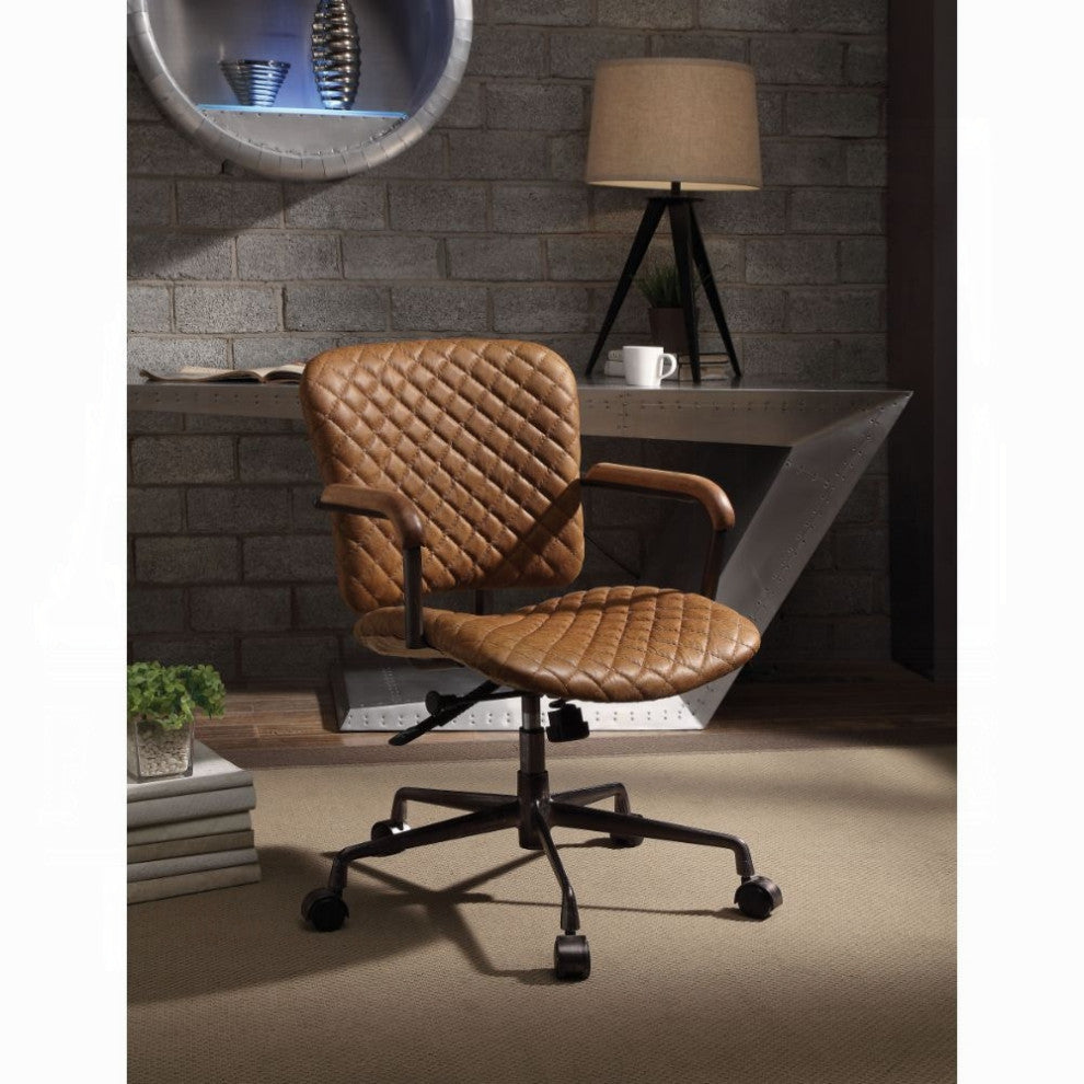 ACME Josi Executive Office Chair, Coffee Top Grain Leather