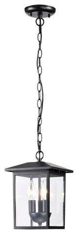 Jamesport Three Light Outdoor Hanging Lantern, Matte Black