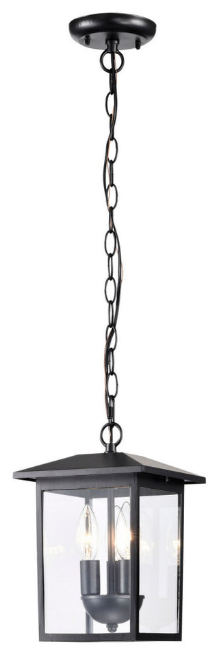 Jamesport Three Light Outdoor Hanging Lantern, Matte Black