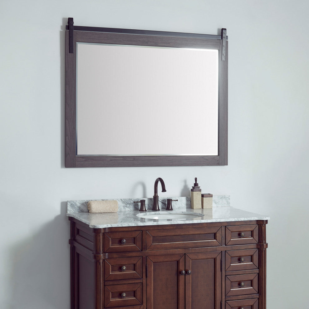 Cortes Rectangular Wall Mount Mirror, Suleiman Oak, 48"