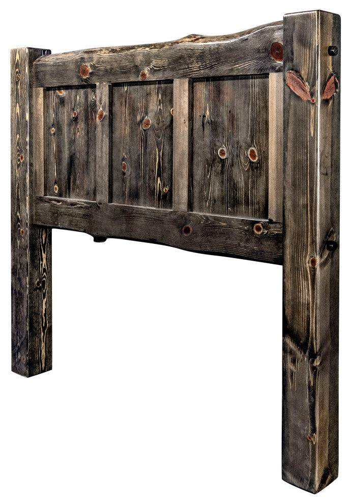 Big Sky Collection Live Edge Panel Headboard, Full, Jacobean Stain