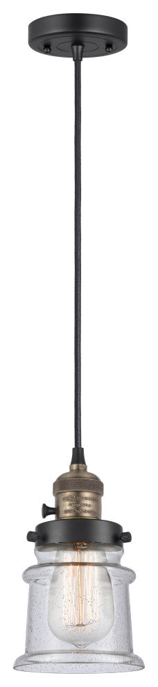 INNOVATIONS 201CSW-BAB-G184S 1-Light Mini Pendant Black Antique Brass