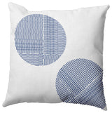 Circles Polyester Indoor/Outdoor Pillow, Nautical Navy, 20"x20"