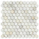 Calacatta Gold Marble Honed 1" Mini Hexagon Mosaic Tile