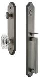 Arc 1-Piece Dummy Handleset, D Grip and Baguette Clear Crystal Knob, 848372