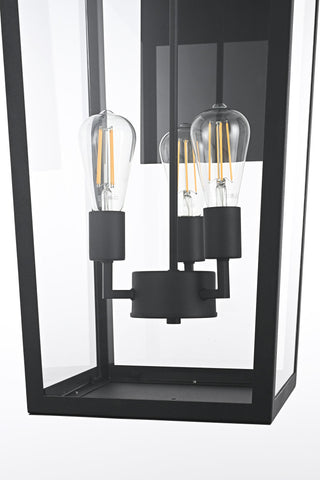 Home Living 12" Outdoor Wall Sconce, Black