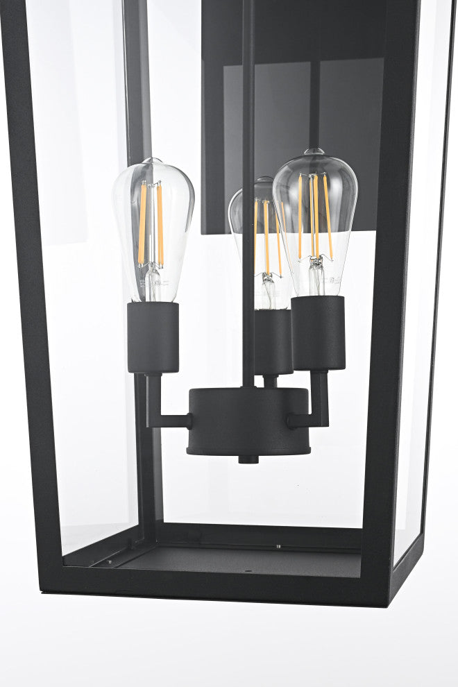 Home Living 12" Outdoor Wall Sconce, Black
