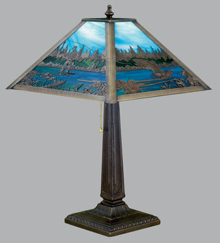 21 5"H Fly Fishing Creek Table Lamp
