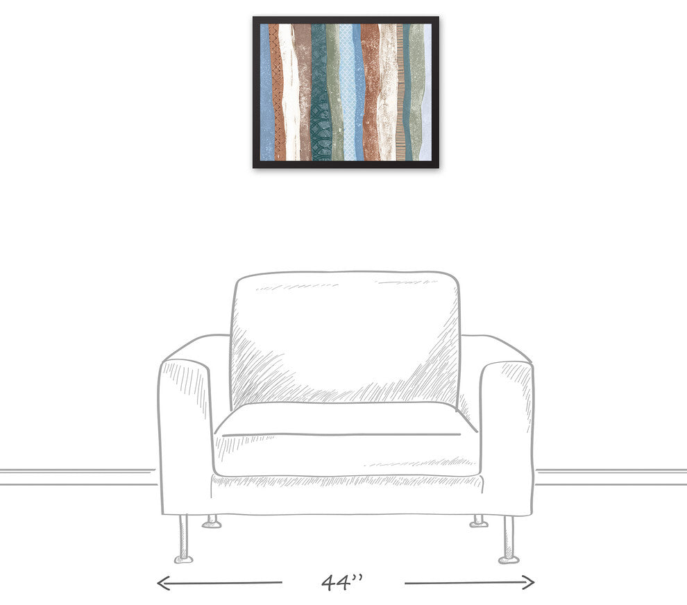 Ocean Patterns 16x20 Black Framed Canvas
