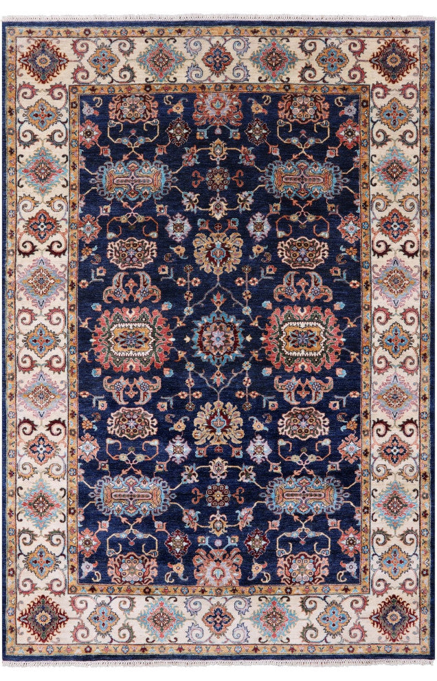 Hand Knotted Persian Tabriz Wool Rug 6' 10" X 9' 8" Q9998