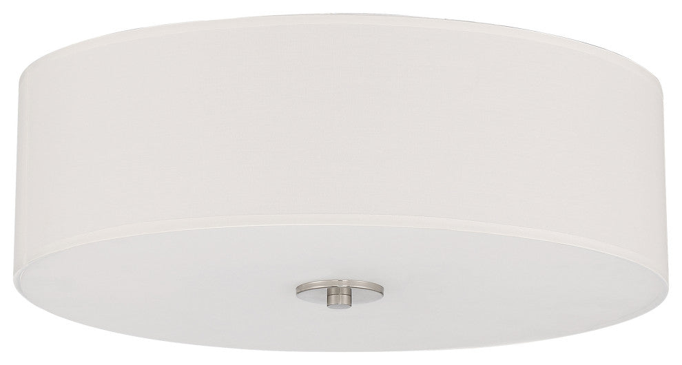 Access Lighting 64063LEDDLP/WH Mid Town 3 Light 18"W LED Flush - Brushed Steel