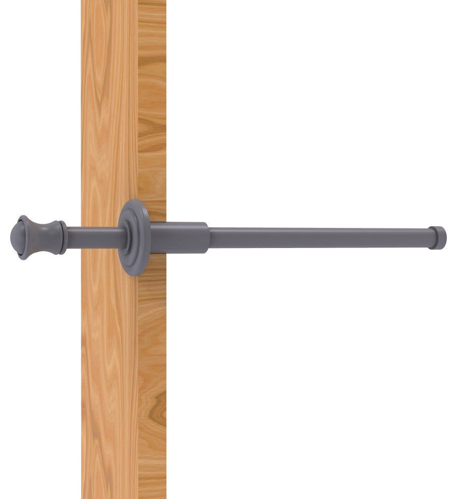Carolina Retractable Pullout Garment Rod, Matte Gray