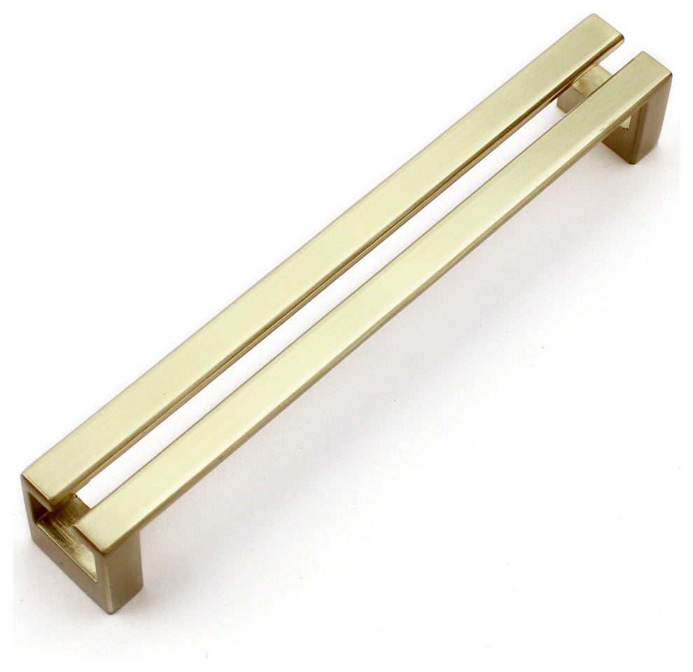 Dowell Series 3137 Handles, 160mm/6.3" CTC, 10-Pack, Brushed Brass