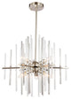 Woodbridge Lighting 20116STN Spires 6-Light Chandelier, Clear, Plated Chrome