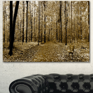 Wooded Forest Panoramic View, Modern Forest Canvas Art, 40"x30"