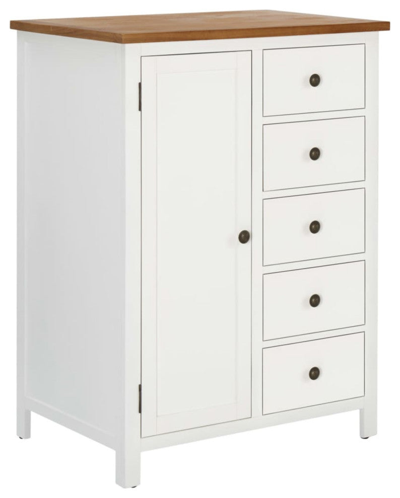 Vidaxl Wardrobe 29.9"x20.5"x41.3" Solid Oak Wood