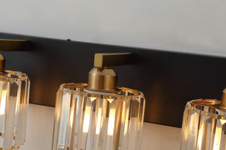 4-Lights Antique Unique Seeded Glass Shade Exquisite Wall Sconces Vanity Light