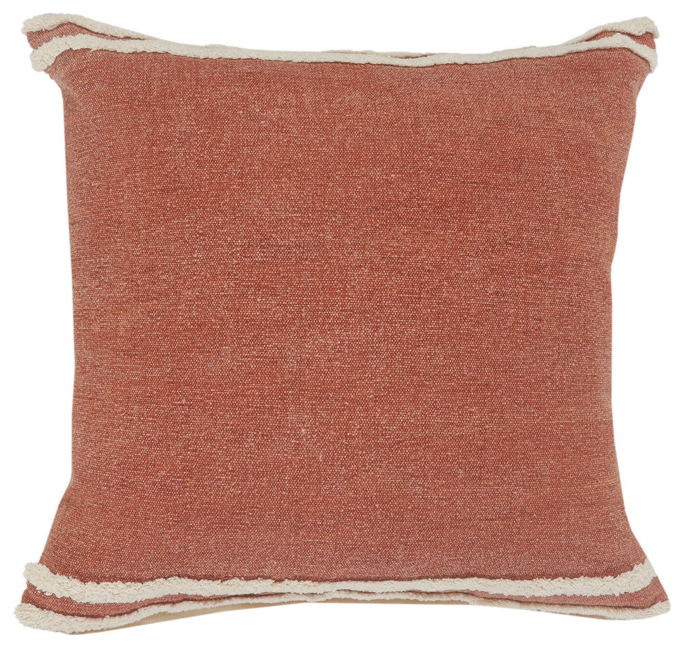 Soft Striped Cinnamon Throw Pillow, 20" X 20"