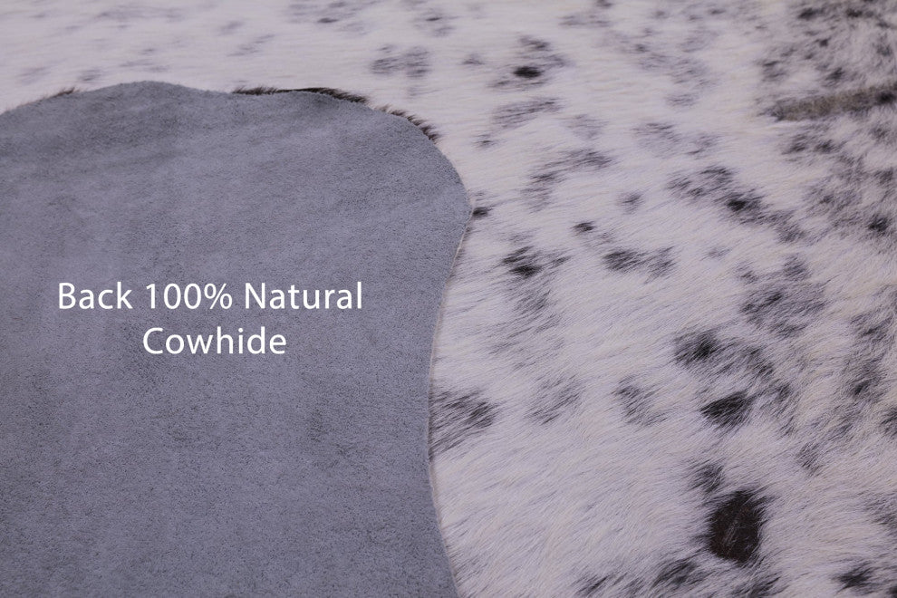 7' 0" X 6' 6" Organic Natural Hair-On Cowhide Area Rug C1455