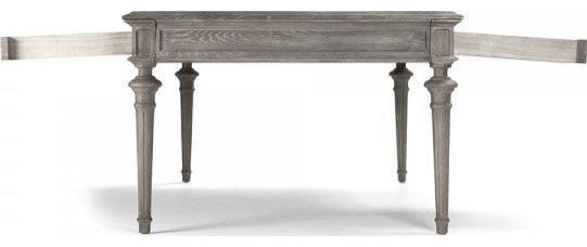 Traditional Limed Gray Oak Dining Table