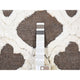 Ivory and Gray, Soft Wool, Hand Knotted, High and Lo Pile Rug, 9'3"x11'7"