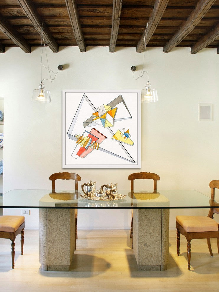 Marmont Hill, "Triangle Entrapment" by Nikki Galapon Framed Painting, 24x24