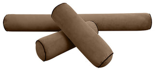 STYLE V6 TwinXL Velvet ContrastPipe Indoor Daybed Bolster Pillow|CoverOnly|AD308