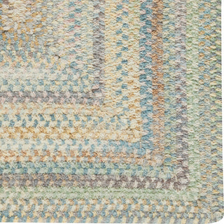 Alliance Concentric Rectangle Braided Rug, Moonstone, 11'4"x14'4"