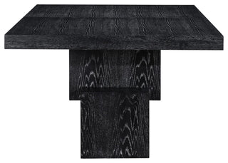 Anzio Oak Veneer Dining Table, Black