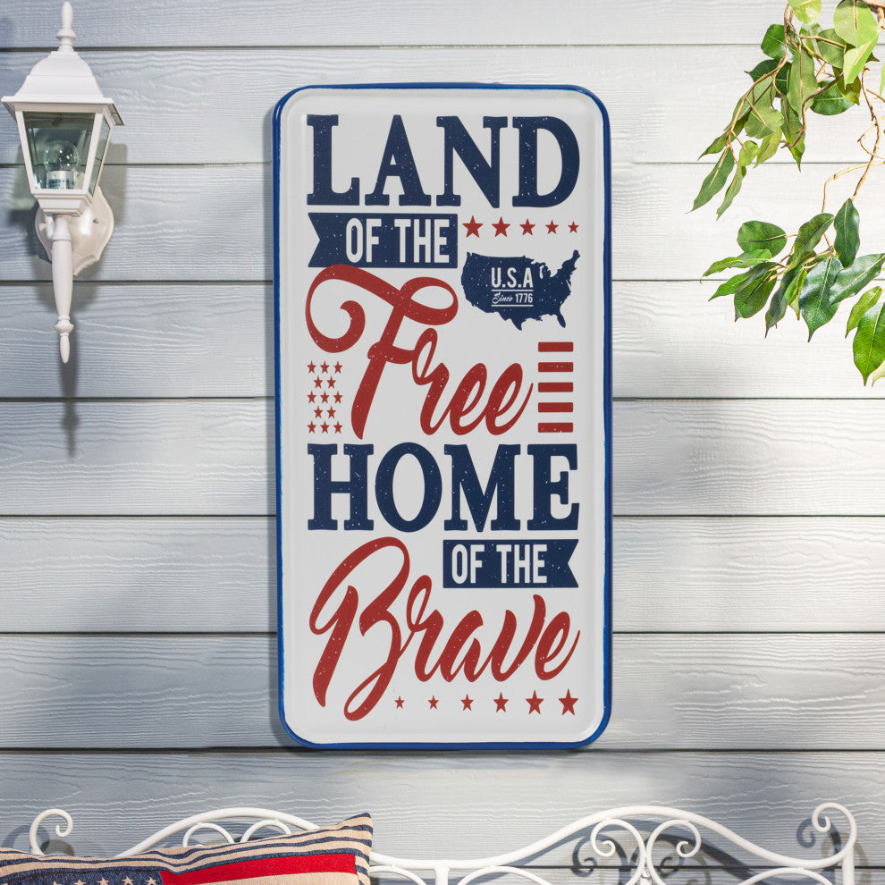 Set of 3, Assorted 23.8" Americana Wall Signs