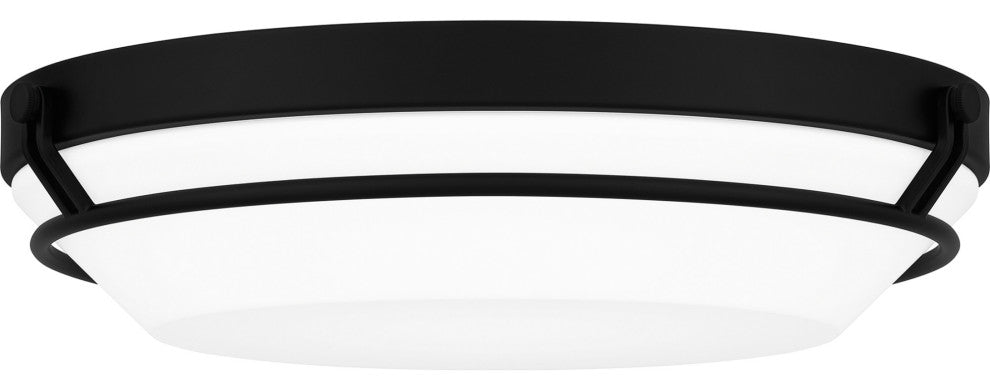 Quoizel DNB1616 Dunbar 16"W LED Flush Mount Ceiling Fixture - Matte Black