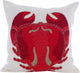 Red Decorative Euro shams 26"x26" Cotton, Red Crab Craze