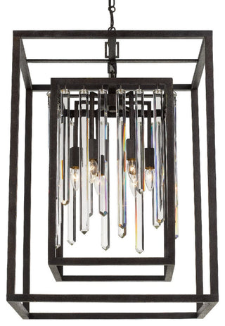 Crystorama Lighting Group 8409 Hollis 6 Light 21"W Crystal - Forged Bronze