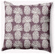 18x18" Pineapple Pattern Nautical Decorative Indoor Pillow, Dusty Purple