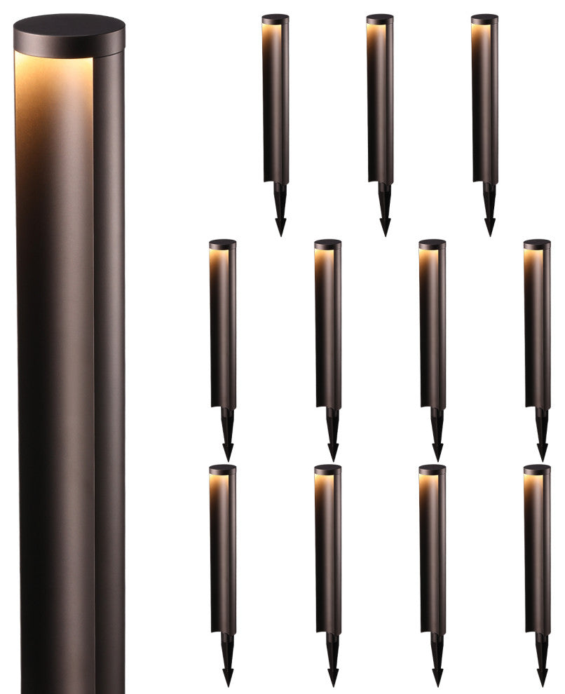 12-Pack LED Landscape Pathway Light, Low Voltage Side Lit Path lights