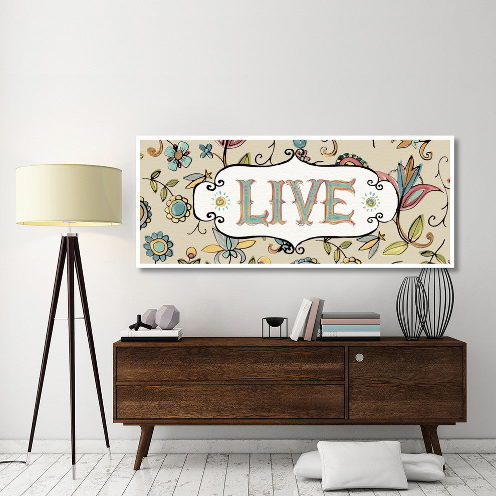 "Peace and Paisley III" Digital Paper Print by Anne Tavoletti, 77"x32"