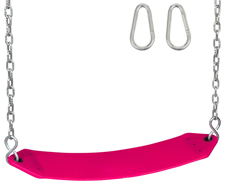 Belt Swing Seat With Chains and Hooks, Pink