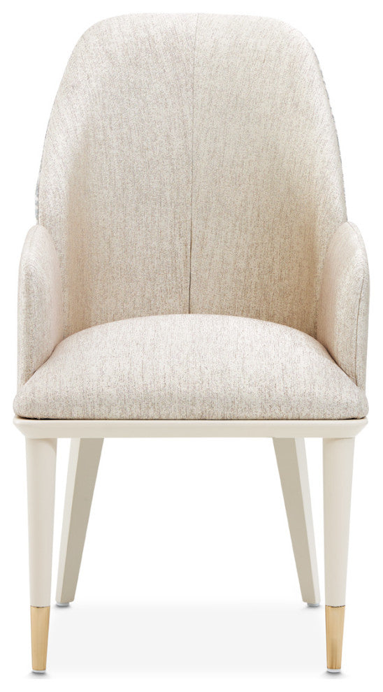 Lisbon Dining Arm Chair, Silken Matte Cream