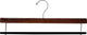 Extra Long Wooden Pants Hanger With Flocked Non-Slip Velvet Bar, Walnut, Box of 25