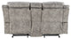 ACME Zubaida Loveseat with USB Dock and Console, 2-Tone Gray Velvet