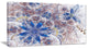 "Blue Brown Grungy Floral Shapes" Floral Wall Art Canvas, 32"x16"