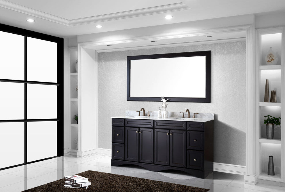 Talisa 72" Double Bathroom Vanity Set, Espresso